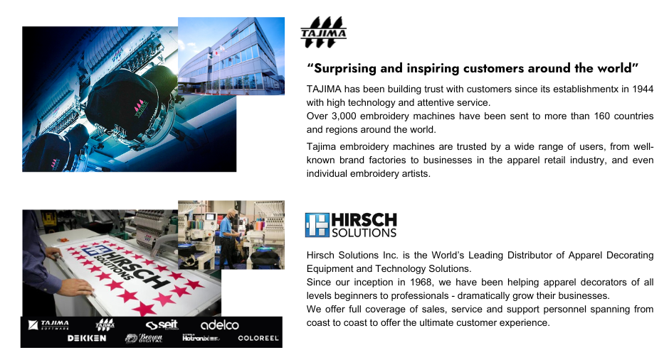 Tajima's AI Embroidery Machines TMEZ-SC